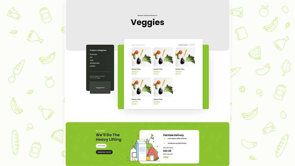 Download a FREE Product Category Page Template for Divi’s Grocery Delivery Layout Pack