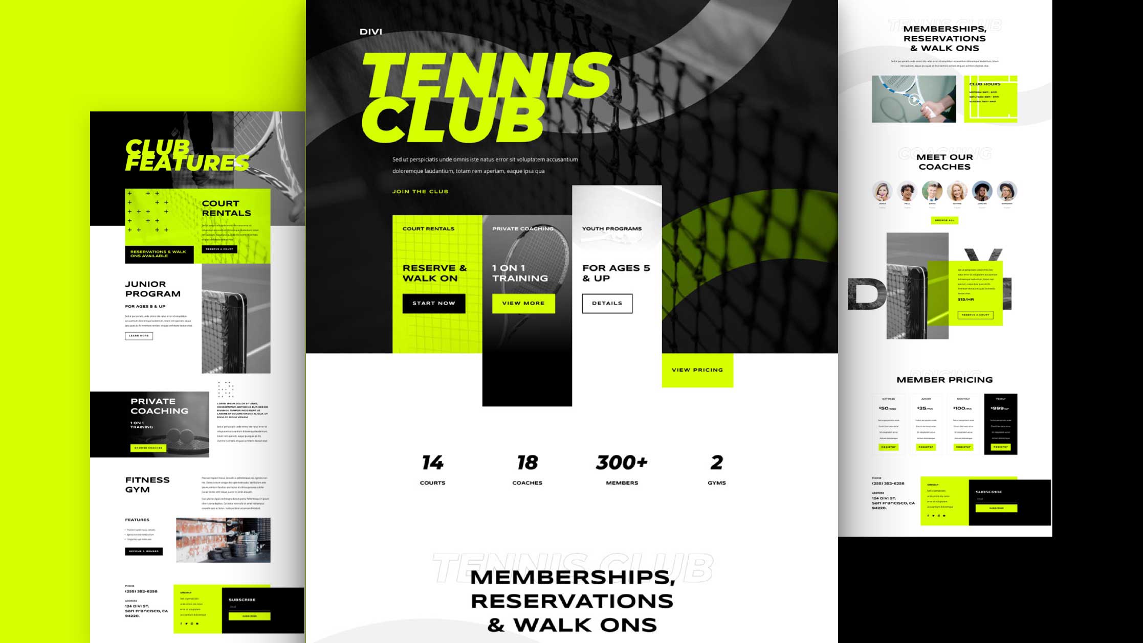Get a FREE Tennis Club Layout Pack for Divi
